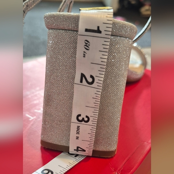 Kelly & Katie Sparkling Silver Strappy Heels - Picture 7 of 7